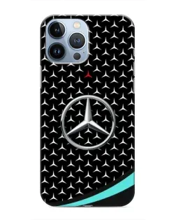 Чехол для iPhone 13 Pro с картинкой «Mercedes — бирюзовый акцент»