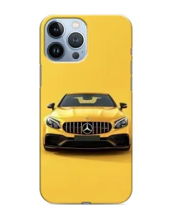 Чехол для iPhone 13 Pro с картинкой «Желтый Mercedes GT»