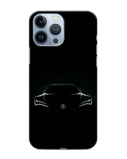 Чохол для iPhone 13 Pro з картинкою «Mercedes — силует авто»