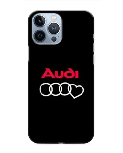 Чехол для iPhone 13 Pro с картинкой «Логотип Audi Heart»