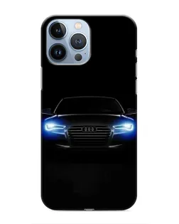 Чехол для iPhone 13 Pro с картинкой «Audi в неоне»