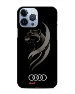 Чехол для iPhone 13 Pro с картинкой «Графика — пантера и Audi»