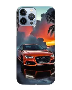 Чехол для iPhone 13 Pro с картинкой «Audi — закат»