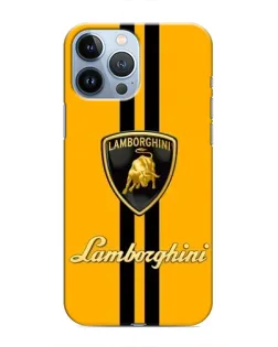 Чехол для iPhone 13 Pro с картинкой «Lamborghini Stripe желтый»