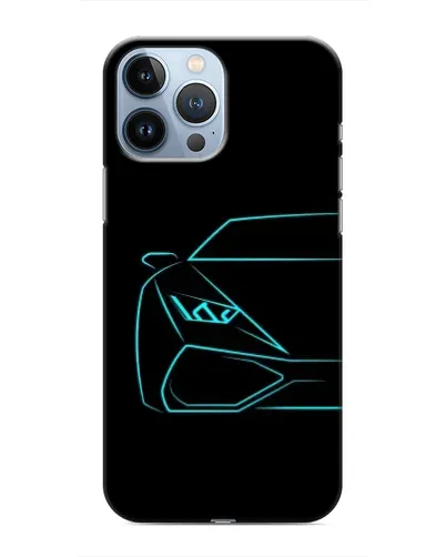 Чехол для iPhone 13 Pro с картинкой «Голубой силуэт Lamborghini» Чехол для iPhone 13 Pro с картинкой «Голубой силуэт Lamborghini»