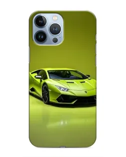 Чехол для iPhone 13 Pro с картинкой «Салатовый Lamborghini Huracan»