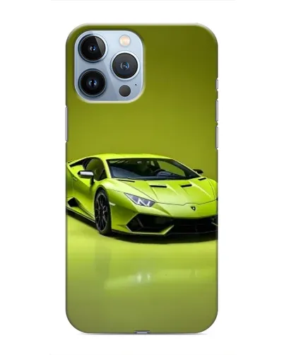 Чехол для iPhone 13 Pro с картинкой «Салатовый Lamborghini Huracan» Чехол для iPhone 13 Pro с картинкой «Салатовый Lamborghini Huracan»