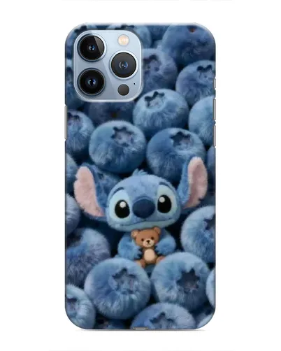 Чехол для iPhone 13 Pro с картинкой «Стич и голубика»