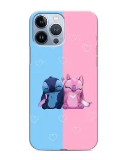 Чехол для iPhone 13 Pro с картинкой «Stitch и Angel Love» Чехол для iPhone 13 Pro с картинкой «Stitch и Angel Love»