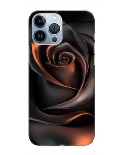 Чехол для iPhone 13 Pro с картинкой «Шелковая черная роза»