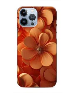 Чехол для iPhone 13 Pro с картинкой «Оранжевый макро цветок»