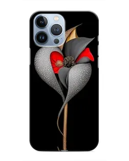 Чехол для iPhone 13 Pro с картинкой «Серебряный фантазийный цветок»