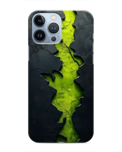 Чехол для iPhone 13 Pro с картинкой «Салатовый разлом скалы» Чехол для iPhone 13 Pro с картинкой «Салатовый разлом скалы»