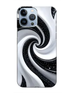 Чехол для iPhone 13 Pro с картинкой «Черно-белая спираль»