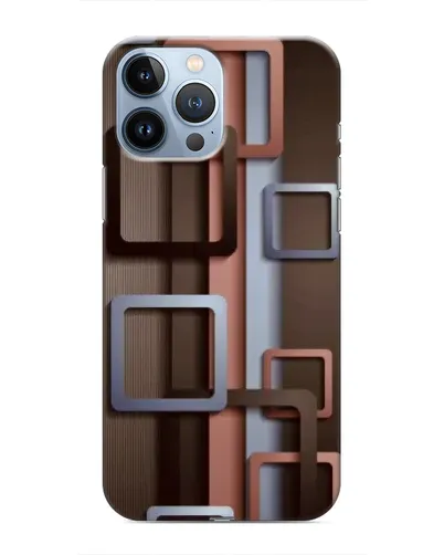 Чехол для iPhone 13 Pro с картинкой «Коричневые объемные квадраты» Чехол для iPhone 13 Pro с картинкой «Коричневые объемные квадраты»