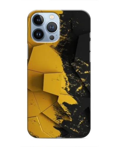 Чехол для iPhone 13 Pro с картинкой «Золотые осколки геометрии» Чехол для iPhone 13 Pro с картинкой «Золотые осколки геометрии»