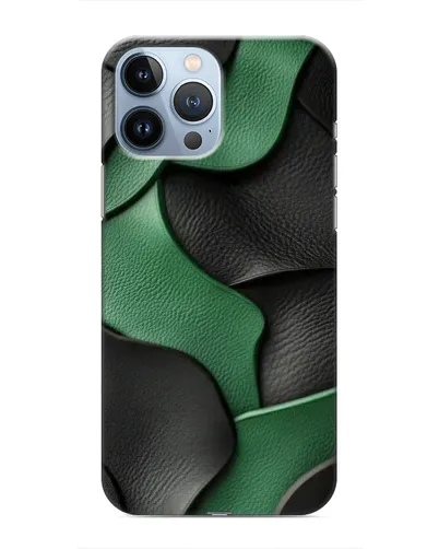 Чехол для iPhone 13 Pro с картинкой «Зеленые кожаные волны» Чехол для iPhone 13 Pro с картинкой «Зеленые кожаные волны»