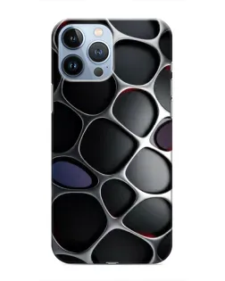 Чехол для iPhone 13 Pro с картинкой «Объемная темная решетка»