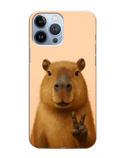 Чехол для iPhone 13 Pro с картинкой «Капибара виктория»