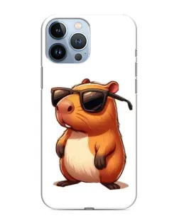 Чехол для iPhone 13 Pro с картинкой «Капибара в очках»