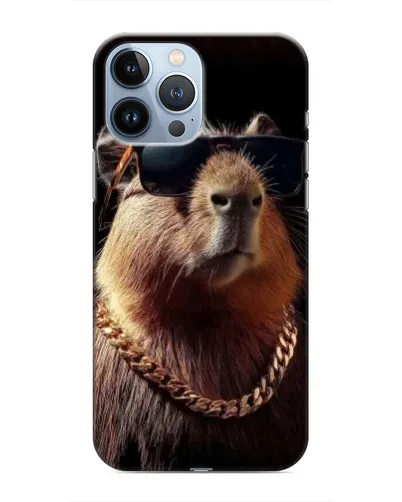 Чехол для iPhone 13 Pro с картинкой «Капибара золотая цепь» Чехол для iPhone 13 Pro с картинкой «Капибара золотая цепь»
