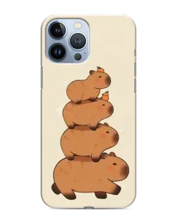 Чехол для iPhone 13 Pro с картинкой «Башня из капибар»