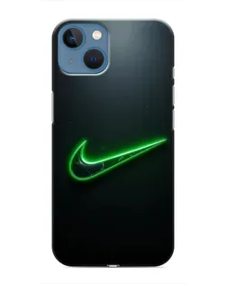 Чохол для iPhone 13 з картинкою «Неоновий контур Nike»