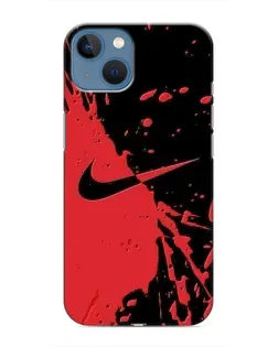 Чехол для iPhone 13 с картинкой «Красные брызги Nike»