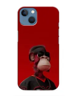 Чохол для iPhone 13 з картинкою «Bored Ape в червоному»