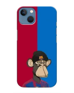 Чохол для iPhone 13 з картинкою «Bored Ape — фанат Барси»