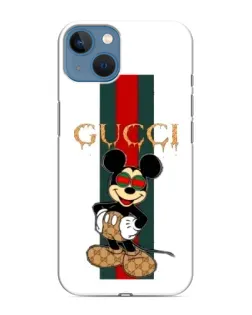 Чохол для iPhone 13 з картинкою «Міккі Маус Gucci — смуги»