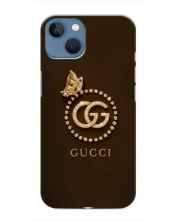 Чохол для iPhone 13 з картинкою «Gucci — золотий метелик»