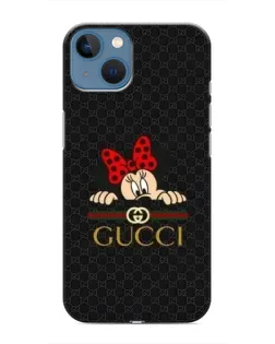 Чохол для iPhone 13 з картинкою «Мінні Маус Gucci — чорний»