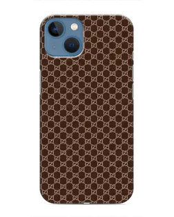 Чехол для iPhone 13 с картинкой «Gucci — шоколадная сетка»