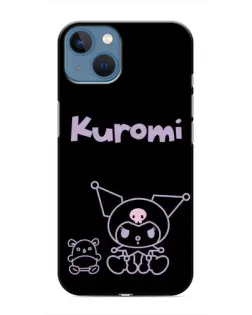 Чохол для iPhone 13 з картинкою «Kuromi — чорний мінімалізм»