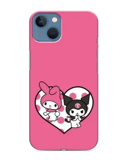 Чохол для iPhone 13 з картинкою «Kuromi та My Melody»