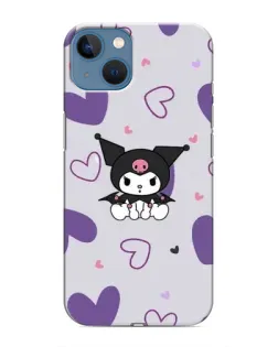 Чохол для iPhone 13 з картинкою «Kuromi та лавандові серця»