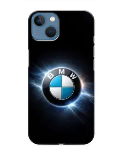Чохол для iPhone 13 з картинкою «BMW — неонове сяйво»