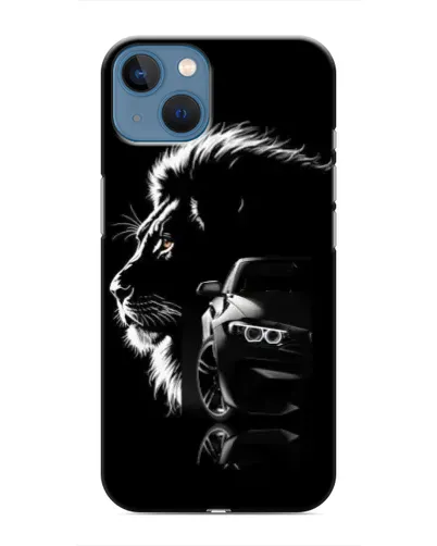 Чохол для iPhone 13 з картинкою «BMW та лев» Чохол для iPhone 13 з картинкою «BMW та лев»