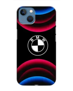 Чохол для iPhone 13 з картинкою «Логотип BMW та неонові дуги»