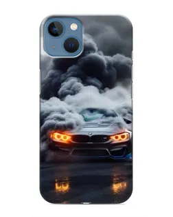 Чохол для iPhone 13 з картинкою «BMW у диму»