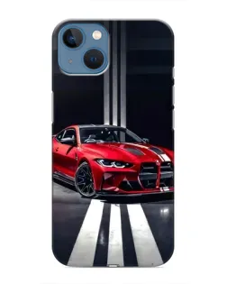 Чохол для iPhone 13 з картинкою «Червона BMW на дорозі»