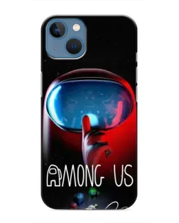 Чохол для iPhone 13 з картинкою «Червоний імпостер — макро»