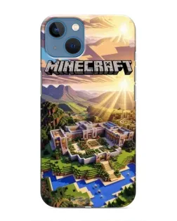 Чохол для iPhone 13 з картинкою «Minecraft панорама»
