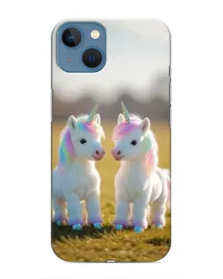 Чохол для iPhone 13 з картинкою «Пара єдинорогів»