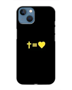 Чохол для iPhone 13 з картинкою «Серце та Хрест»