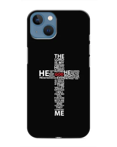 Чехол для iPhone 13 с картинкой «Текстовый крест» Чехол для iPhone 13 с картинкой «Текстовый крест»