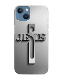 Чехол для iPhone 13 с картинкой «Металлический крест Jesus»