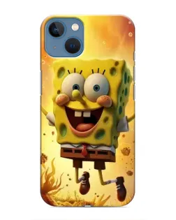 Чохол для iPhone 13 з картинкою «Губка Боб стрибає»