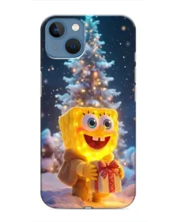 Чохол для iPhone 13 з картинкою «Різдвяний Спанч Боб»